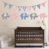 Personalised Name Elephant Bunting Wall Sticker