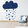 Cloud & Stars Blue Nursery Wall Sticker