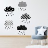 Rain Clouds Nursery Wall Sticker Set