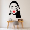 Woman With Red Lips Salon Wall Sticker