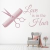 Love Is In The Hair Salon Scissors Wall Sticker