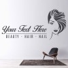 Personalised Name Beauty Hair Nail Salon Wall Sticker