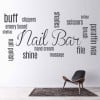 Nail Bar Salon Text Wall Sticker