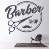 Moustache & Scissors Barber Shop Wall Sticker