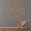 Scissors Logo Barber Shop Wall Sticker