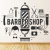 Shave, Scissors, Brush Barber Shop Wall Sticker