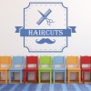 Haircuts Sign Barber Shop Wall Sticker