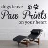 Paw Prints On Your Heart Dog Wall Sticker