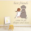 Best Friends in All Shapes Dog Wall Sticker