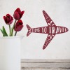 Time to Travel Plane Wall Sticker