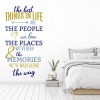 People, Places and Memories Life Wall Sticker