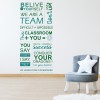 Teamwork Learning Classroom Wall Sticker