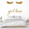 Girl Boss Inspirational Gold Glitter Effect Wall Sticker