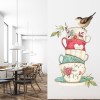 Teacup Bird Cute Wall Sticker