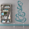 Steaming Coffee Beverage Wall Sticker
