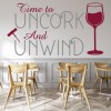 Uncork and Unwind Relaxing Wall Sticker