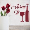 Unscrew the Wine Alcohol Wall Sticker