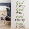 Good Times Food and Wine Wall Sticker