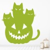 Black Cat Jack-O'-Lantern Halloween Wall Sticker