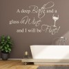 Bath and Wine Relaxing Wall Sticker