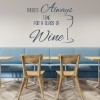 Time for a Glass Wine Wall Sticker