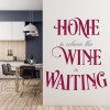 Wine is Waiting Alcohol Wall Sticker