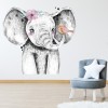 Cute Elephant & Bird Nursery Wall Sticker