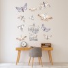 Boho Butterflies & Cage Wall Sticker Set