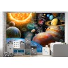 Planets & Their Moons Wall Mural by Adrian Chesterman