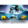 Orca Wave Wall Mural by Jerry Lofaro