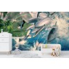 Dolphin Wave Wall Mural by David Penfound