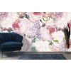 Pink & Lavender Floral Wall Mural by Uta Naumann