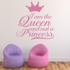 Queen Not Princess Wall Sticker by Andrea Haase