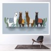 Delightful Alpacas III Wall Sticker by Becky Thorns