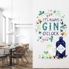 Gin O'Clock Wall Sticker by Angela Spurgeon