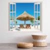 Beach Parasol 3D Window Wall Sticker
