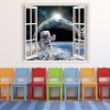 Astronaut in Space 3D Window Wall Sticker