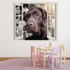 Labrador Dog 3D Window Wall Sticker