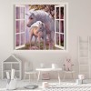 Magical Unicorn & Foal 3D Window Wall Sticker