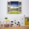 Football Pitch Stadium 3D Window Wall Sticker