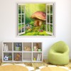 Mushroom Fairytale House 3D Window Wall Sticker