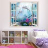 Dolphin Coral Reef 3D Window Wall Sticker