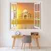 Sunset Taj Mahal 3D Window Wall Sticker