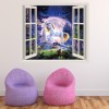 Unicorn Moonlight 3D Window Wall Sticker