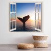 Sunset Whale 3D Window Wall Sticker