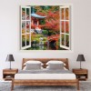 Japanese Temple 3D Window Wall Sticker