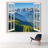 Forest Mountain View 3D Window Wall Sticker