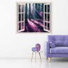Purple Enchanted Forest 3D Window Wall Sticker