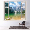 Mountain Lake Alps 3D Window Wall Sticker