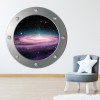 Purple Galaxy Spiral Outer Space Porthole Wall Sticker